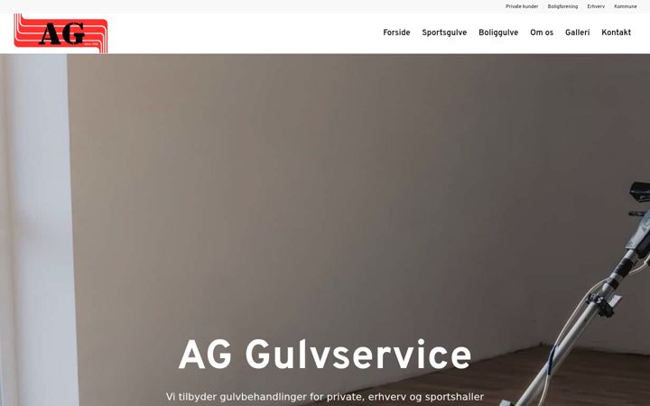 Snímek obrazovky ag-gulvservice.dk