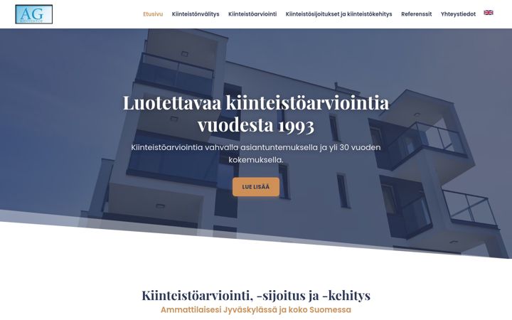 Screenshot of ag-kiinteistot.fi