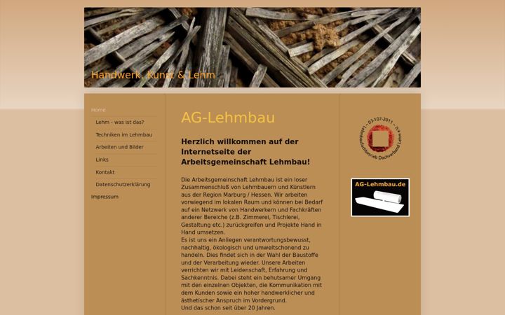 Screenshot of ag-lehmbau.de