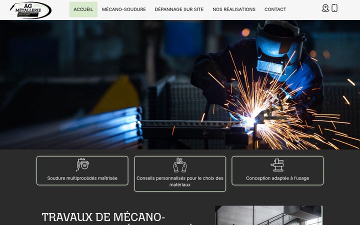 Screenshot of ag-metallerie.fr