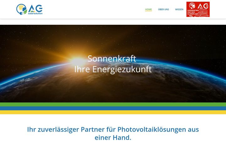 Screenshot von ag-solarsolution.ch