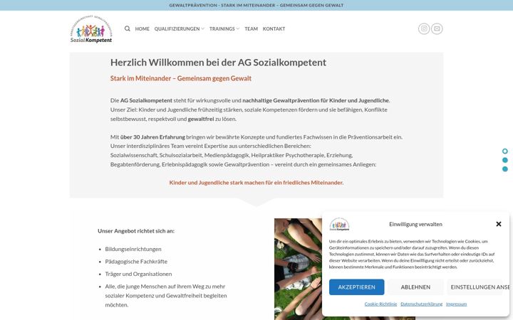 Screenshot of ag-sozialkompetent.de