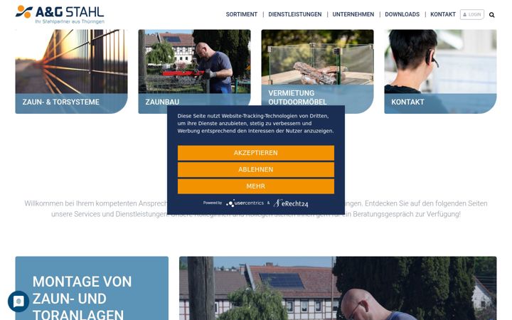 Screenshot von ag-stahl.de
