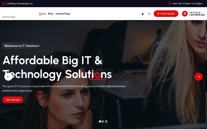 Екранна снимка на ag-technology.com