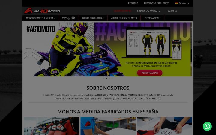 Screenshot van ag10moto.com