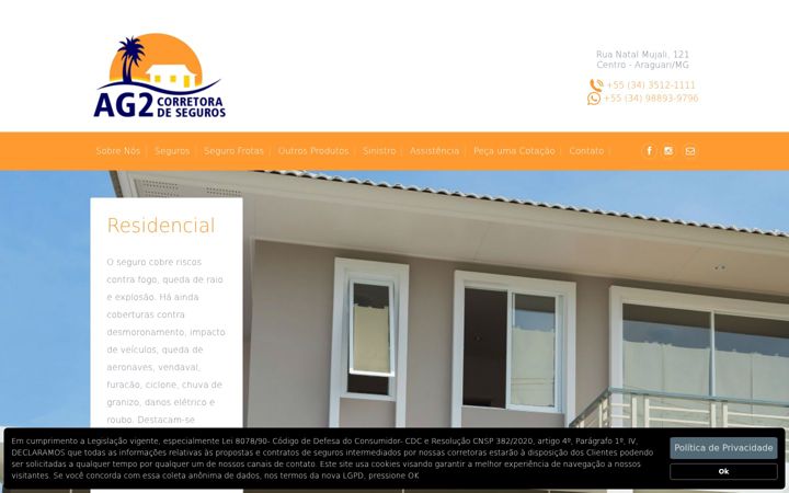 Screenshot of ag2seguros.com.br