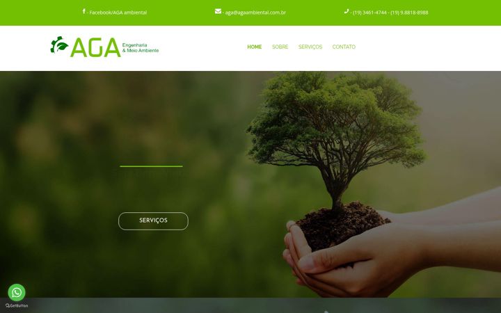 Screenshot of agaambiental.com.br