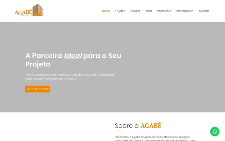 Screenshot of agabeprojetos.com.br