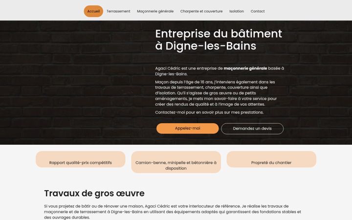 Screenshot of agaci-maconnerie.fr