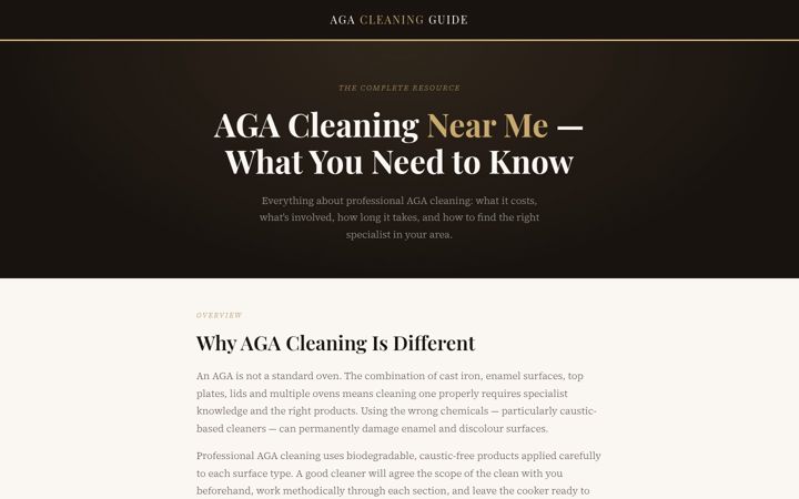 Screenshot of agacleaning.co.uk