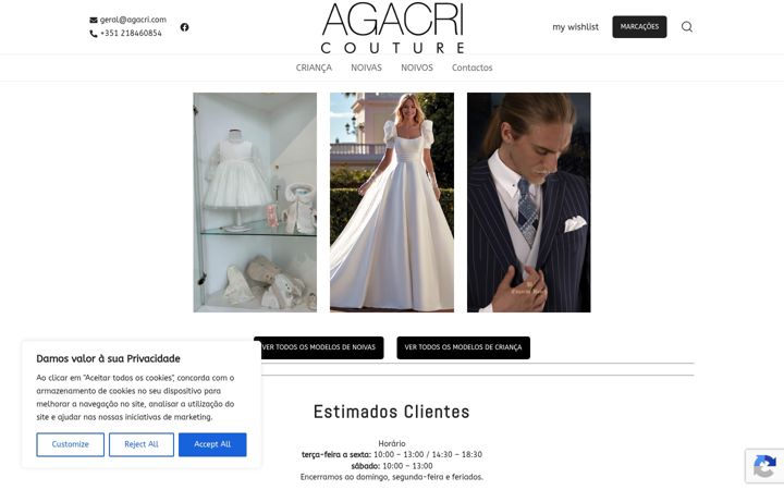 Skärmbild av agacri.com