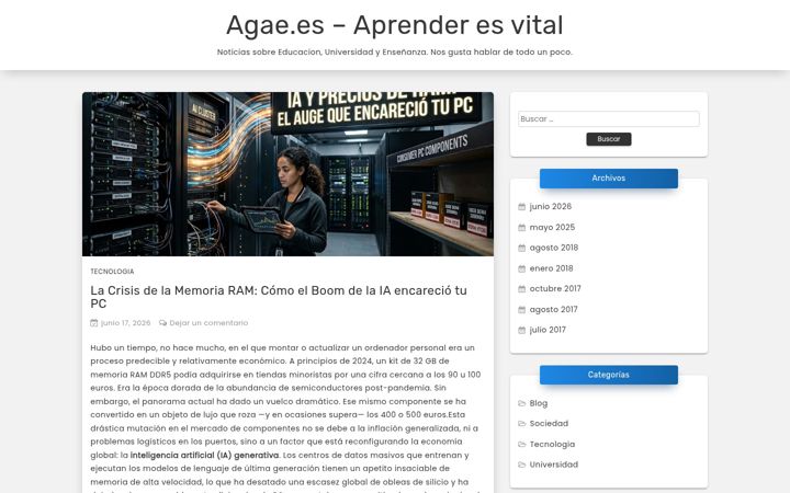 Screenshot of agae.es