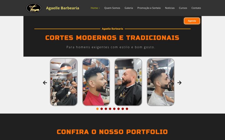 Екранна снимка на agaellebarbearia.com.br