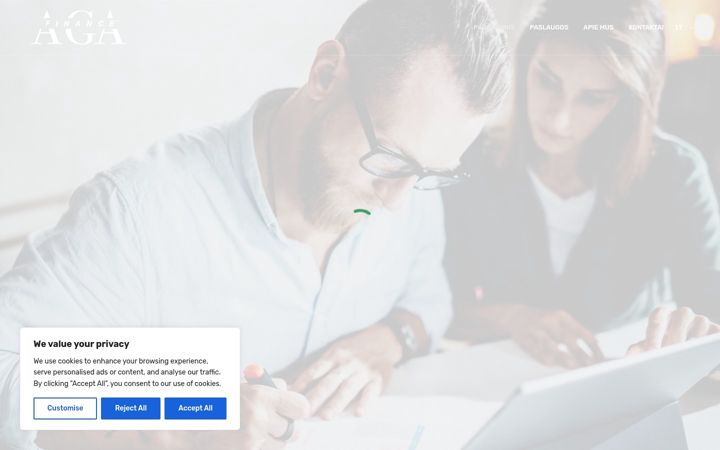 Screenshot of agafinance.eu