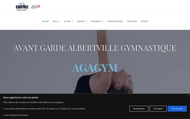 Capture d'écran de agagym.fr