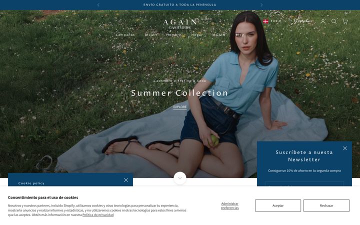 Screenshot of againcashmere.com