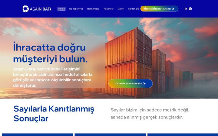 Screenshot of againdata.com