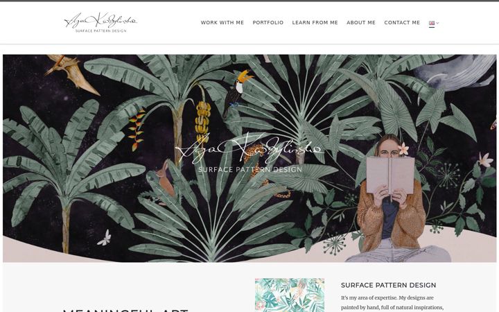 Screenshot of agakobylinska.com