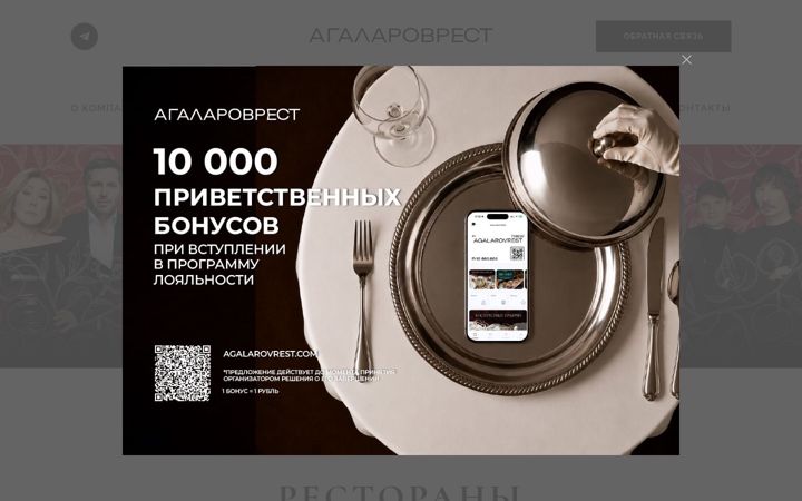 Screenshot of agalarovrest.com