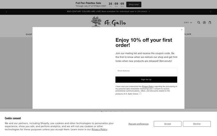 Screenshot of agallocolors.com