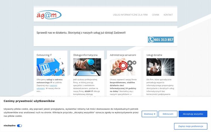 Zrzut ekranu agam-it.pl