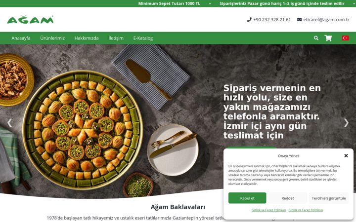 Snímek obrazovky agam.com.tr