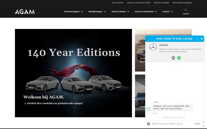 Screenshot of agam.nl