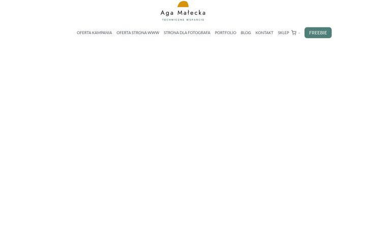 Screenshot of agamalecka.pl
