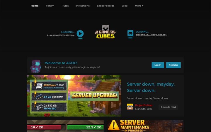 Screenshot of agameofcubes.com