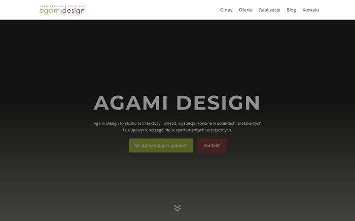 Kuvakaappaus sivustosta agamidesign.com