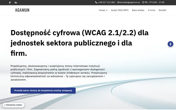 Screenshot of agamun.pl