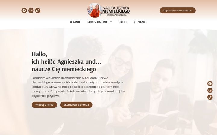 Screenshot of agaodniemieckiego.pl