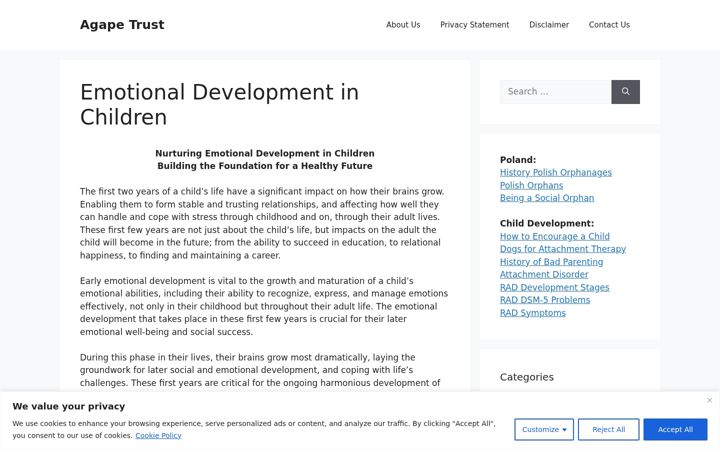 Screenshot of agape-trust.org