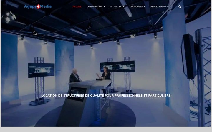 Screenshot of agape4media.fr