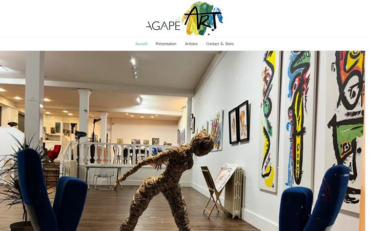 Screenshot of agapeart.org