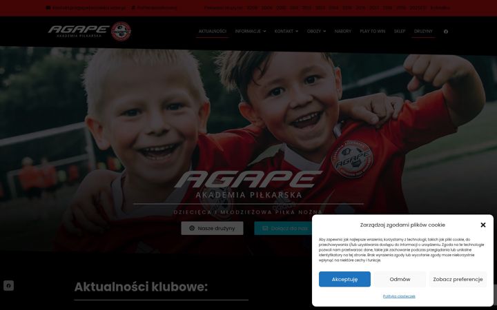 Screenshot of agapebialoleka.waw.pl