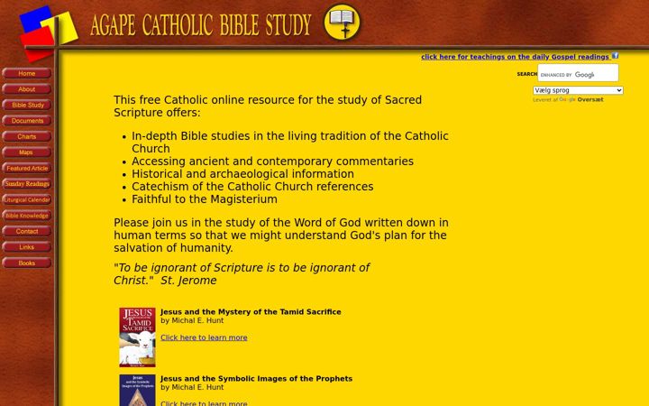Screenshot of agapebiblestudy.com