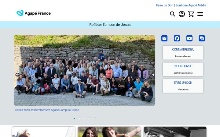 Screenshot di agapefrance.fr