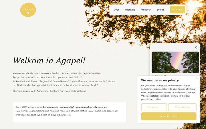 Screenshot of agapei.be