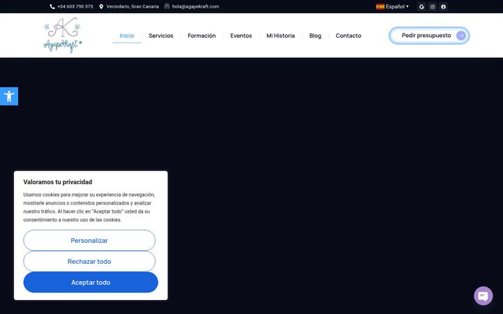 Screenshot ta' agapekraft.com