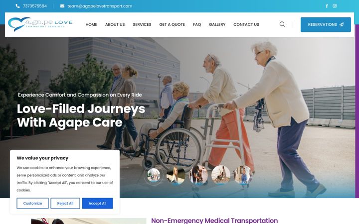 Screenshot van agapelovetransport.com