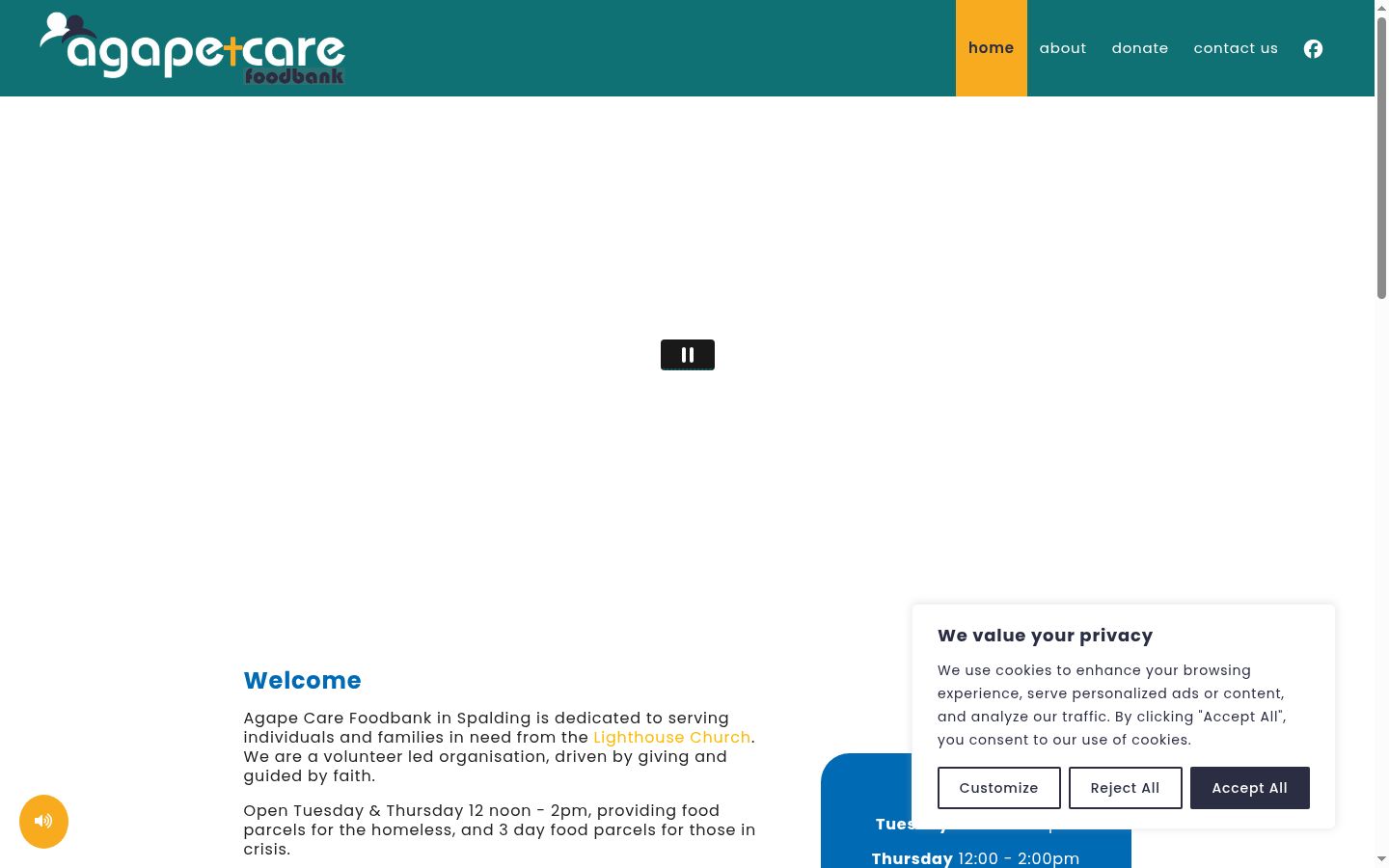 Screenshot tal-banner tal-kunsens muri qabel kwalunkwe interazzjoni