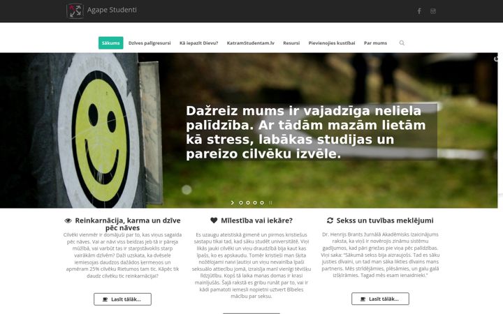 Ekraanipilt saidist agapestudenti.lv