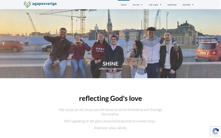 Screenshot of agapesverige.se