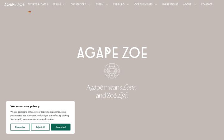 Screenshot ta' agapezoe.com