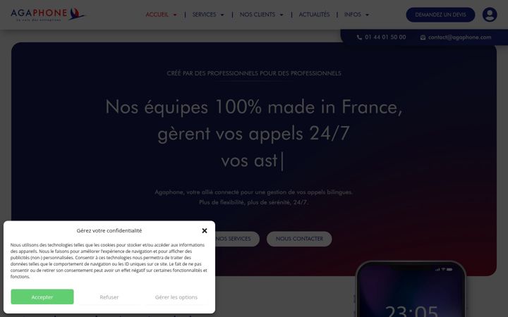 Screenshot ta' agaphone.com