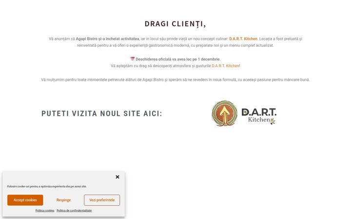 Screenshot of agapibistro.ro