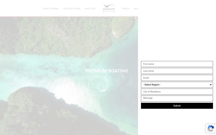 Screenshot of agapiboatclub.com