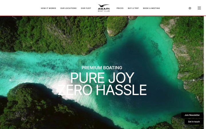 Screenshot of agapiboating.com