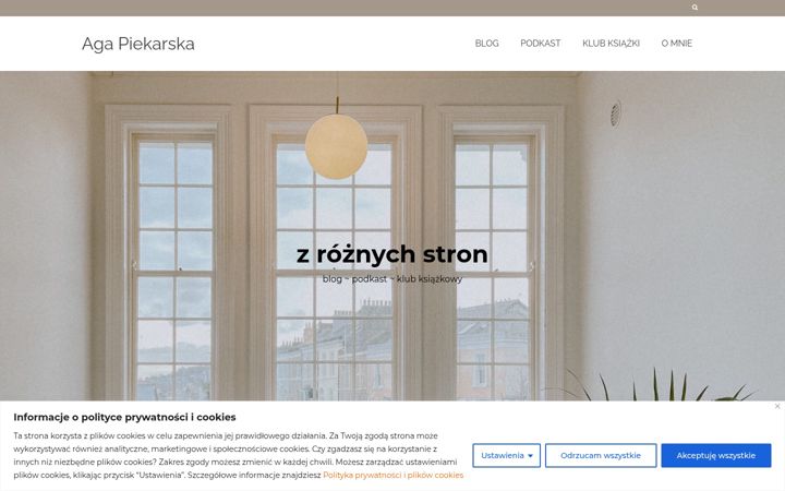Kuvakaappaus sivustosta agapiekarska.pl